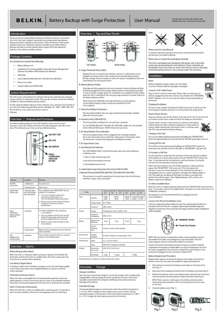 thumbnail of Belkin UPS F6C750-AVR