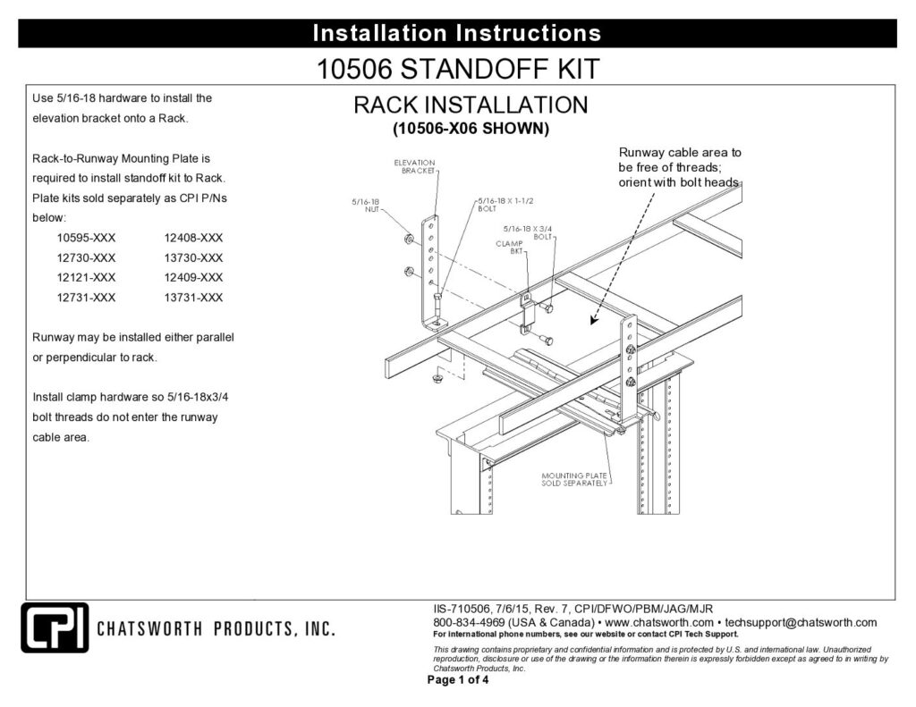 thumbnail of Chatsworth 10506 STANDOFF KIT