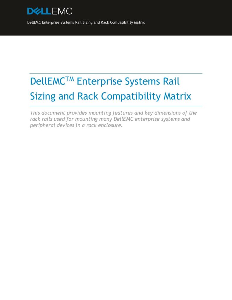 thumbnail of Dell EMC Enterprise Systems Rail Matrix