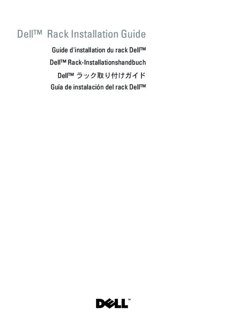 thumbnail of Dell PowerEdge 6850 Rack Installation Guide