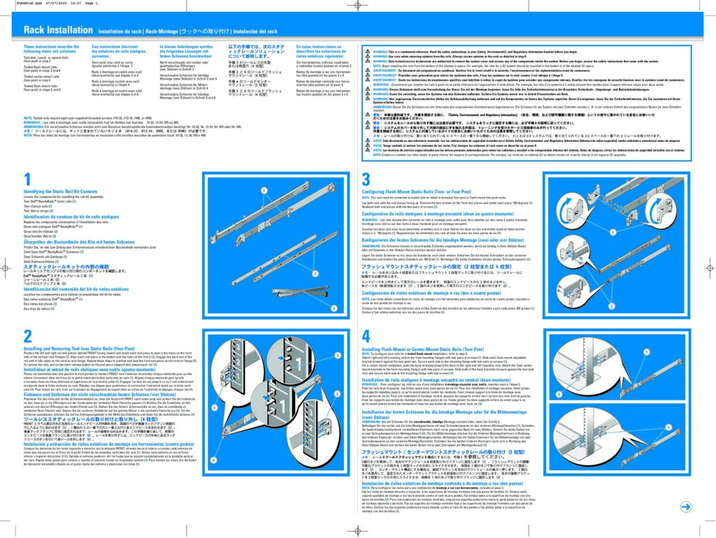 thumbnail of Dell PowerEdge R520 Rack Installation Guide – Static Rails