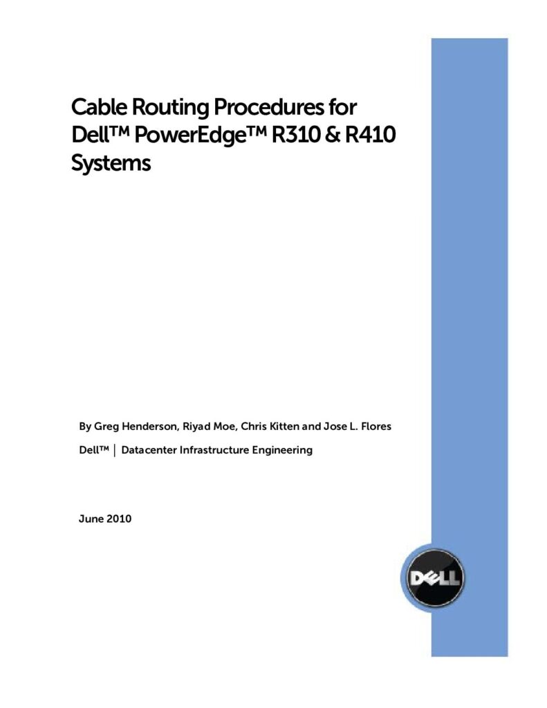 thumbnail of Dell R310 R410 Cable Management Installation Guide