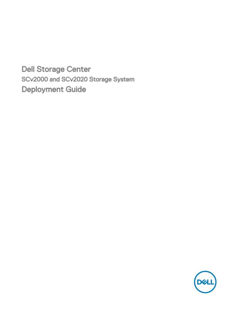 thumbnail of Dell Storage SC2000 Deployment Guide en-us