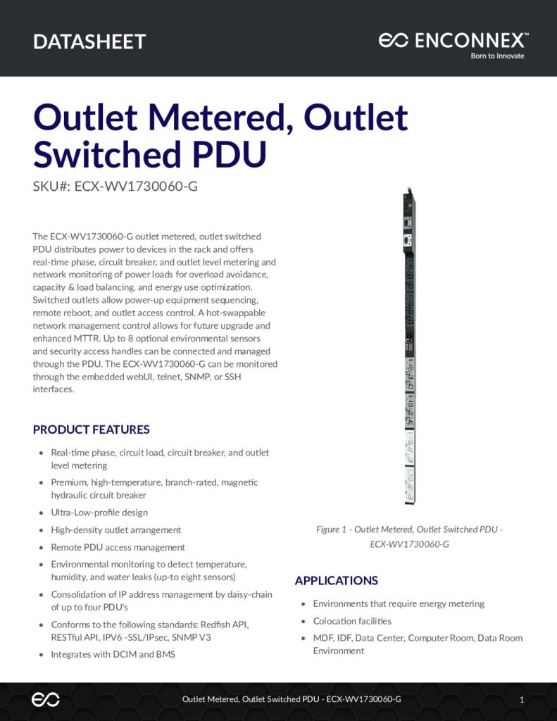 thumbnail of Enconnex PDU ECX-WV1730060-G