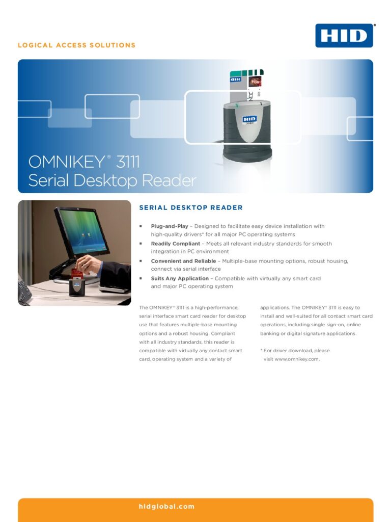 thumbnail of HID Omnikey 3111 Serial Desktop Reader