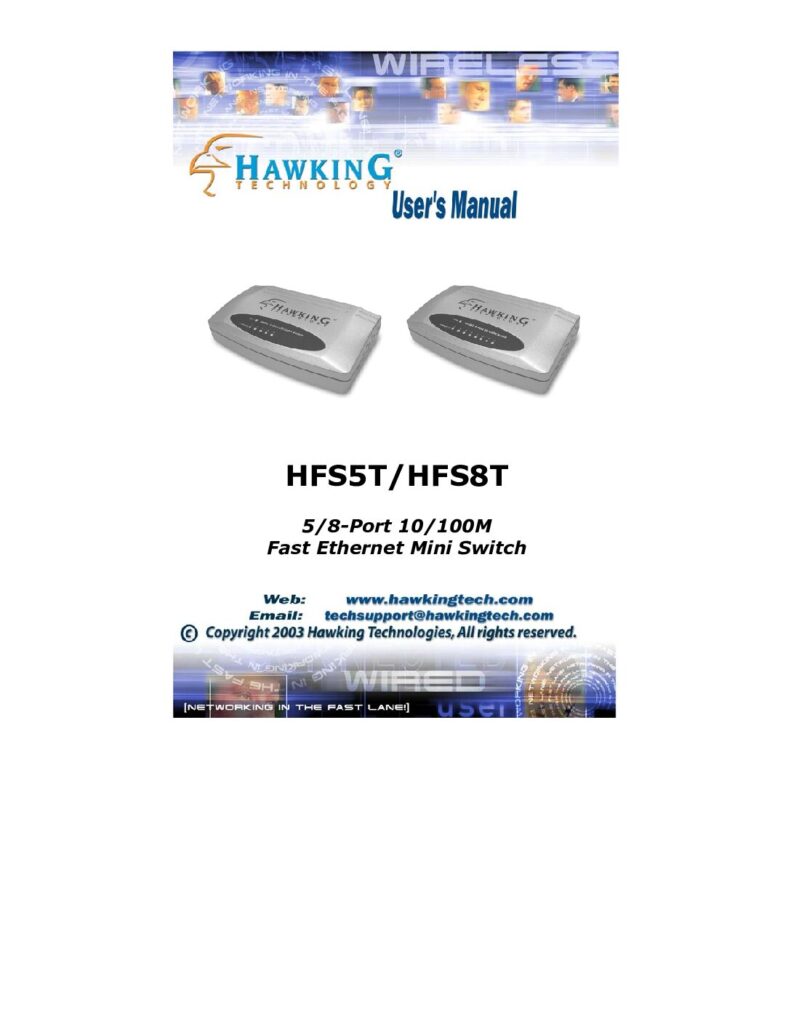 thumbnail of Hawking HFS5T-8T Manual