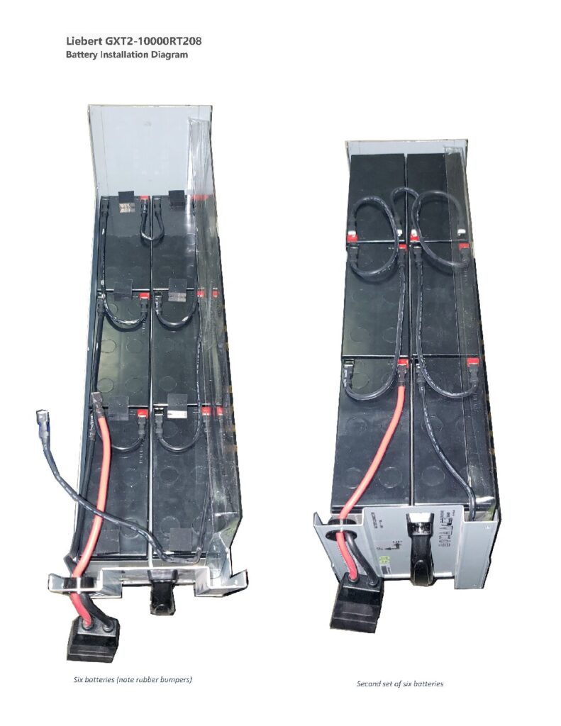 thumbnail of Liebert GXT2-10000RT208 Battery Installation Diagram