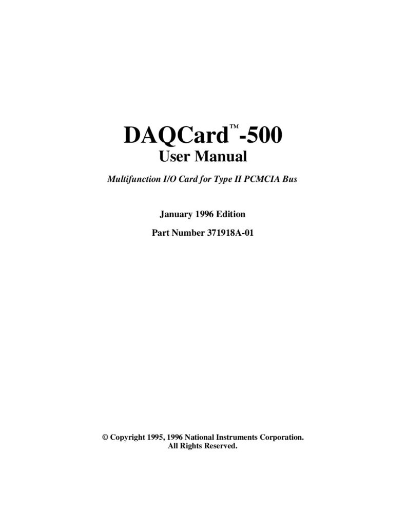 thumbnail of National Instruments DAQCard 500