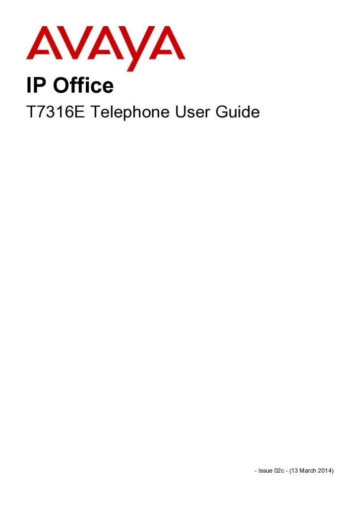 thumbnail of Nortel T7316E IP Phone User Guide
