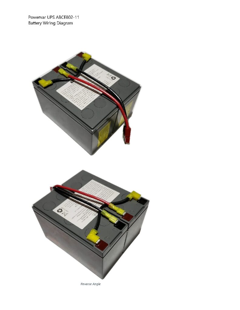 thumbnail of Powervar UPS ABCE802-11 Battery Wiring Diagram