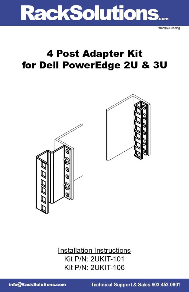 thumbnail of Rack Solutions Dell PE 3U _ 4U 4-Post Adapter Kit