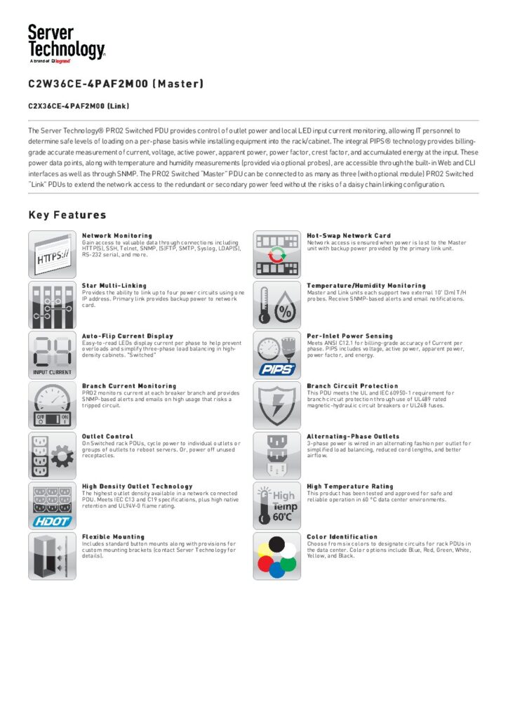 thumbnail of Server Tech PDU C2W36CE-4PAF2M00