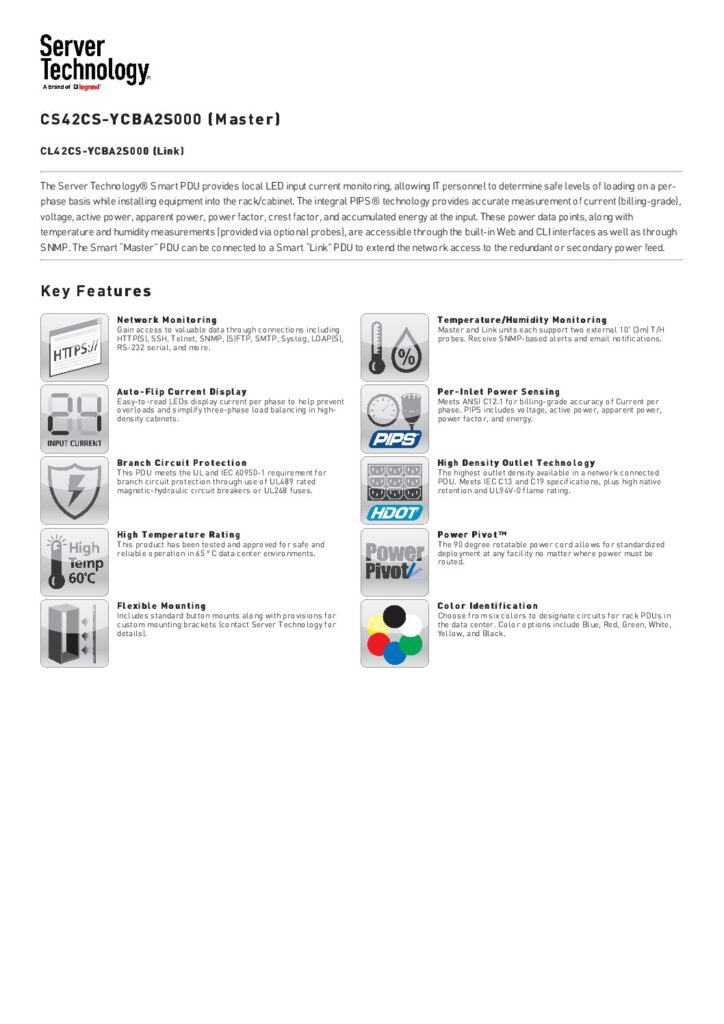 thumbnail of Server Tech PDU CS42CS-YCBA2S000