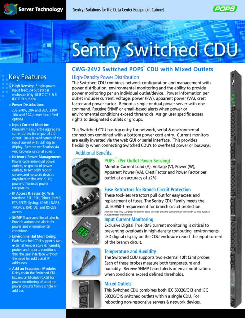thumbnail of Server Tech PDU CWG-24V2