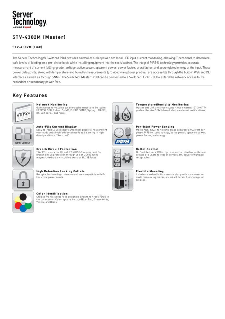 thumbnail of Server Tech PDU STV-4302M