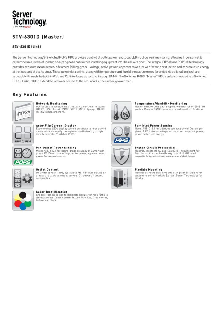 thumbnail of Server Tech PDU STV-6301D