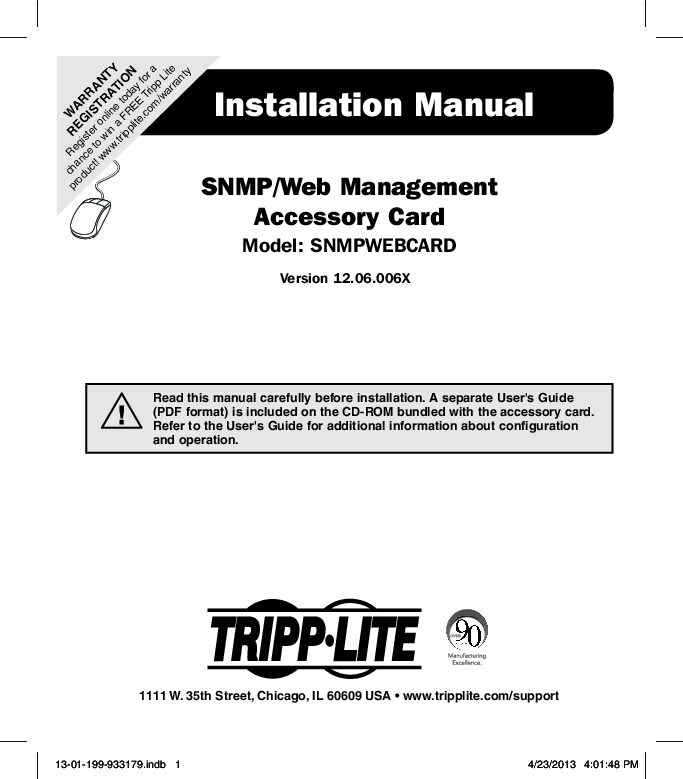 thumbnail of Tripp Lite SNMP Web Management 933179