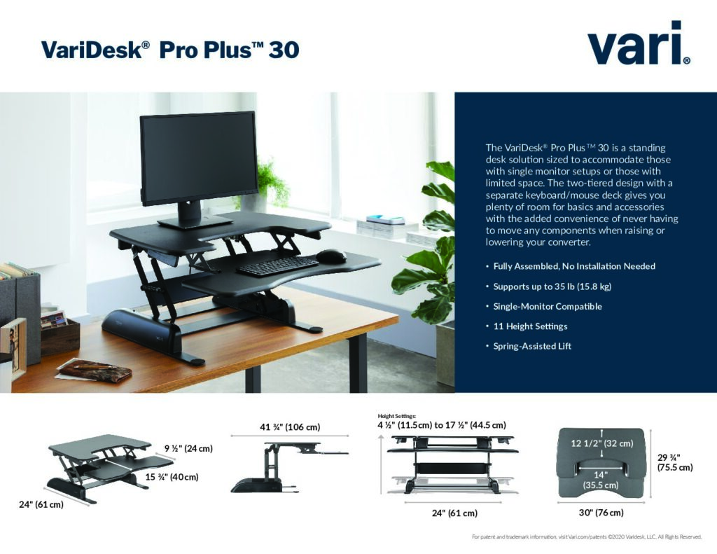 thumbnail of Vari ProPlus 30 (Black) SpecSheet