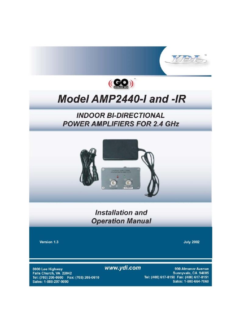 thumbnail of YDI Amplifer 2440-i-v13