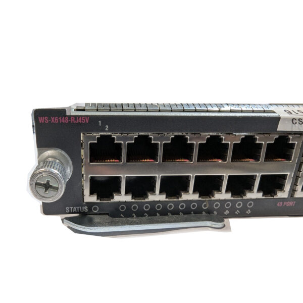 Cisco Catalyst 6500 / 7600 WS-X6148-RJ45V 48-Port POE 10/100 Ethernet Module - Image 2