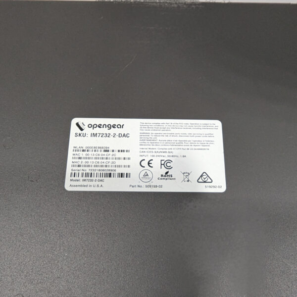 Opengear Infrastructure Manager 7200 32-Port Dual AC IM7232-2-DAC - Image 3