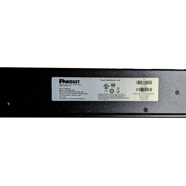 Panduit P36E33M SmartZone G5 Switched PDU 24A 240V (30)C13 (6)C19 L6-30P Panduit P36E33M SmartZone G5 Switched PDU 24A 240V (30)C13 (6)C19 L6-30P