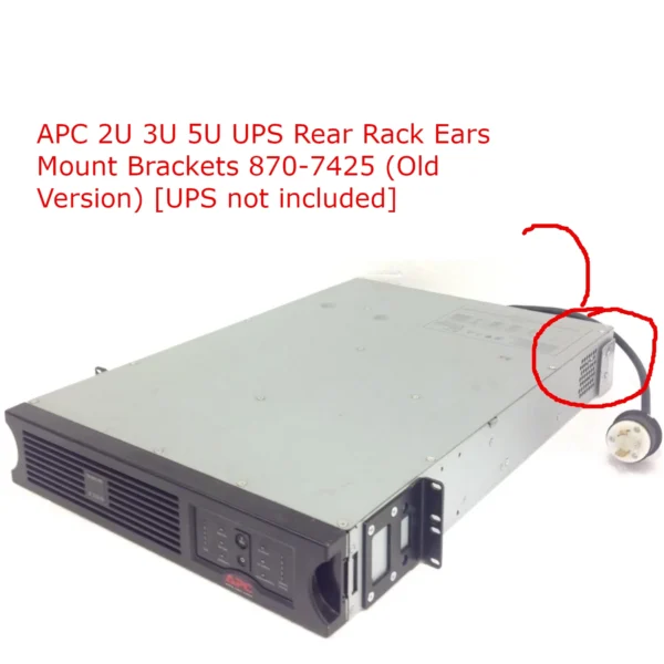 APC 2U 3U 5U UPS Rear Rack Ears Mount Brackets 870-7425 (Old) (1) APC 2U 3U 5U UPS Rail Cleats Rear Rack Ears Mount Brackets 870-7425 (Old)