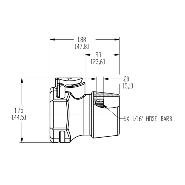CPC (QTY 10) SXF1701 Non-Valved Coupling Body with 116 Hose Barb Female Fitting Bodies (2) CPC (QTY 10) SXF1701 Non-Valved Coupling Body with 1/16 Hose Barb Female Fitting Bodies