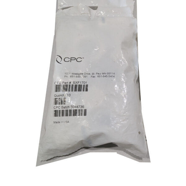CPC (QTY 10) SXF1701 Non-Valved Coupling Body with 116 Hose Barb Female Fitting Bodies (5) CPC (QTY 10) SXF1701 Non-Valved Coupling Body with 1/16 Hose Barb Female Fitting Bodies