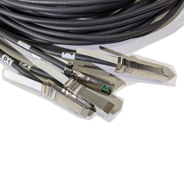 DiabloCable 5m QSFP to 4xSFP+ Breakout Splitter 24AWG Passive Octopus Cable 38657 (3) DiabloCable 5m QSFP to 4xSFP+ Breakout Splitter 24AWG Passive Octopus Cable 38657