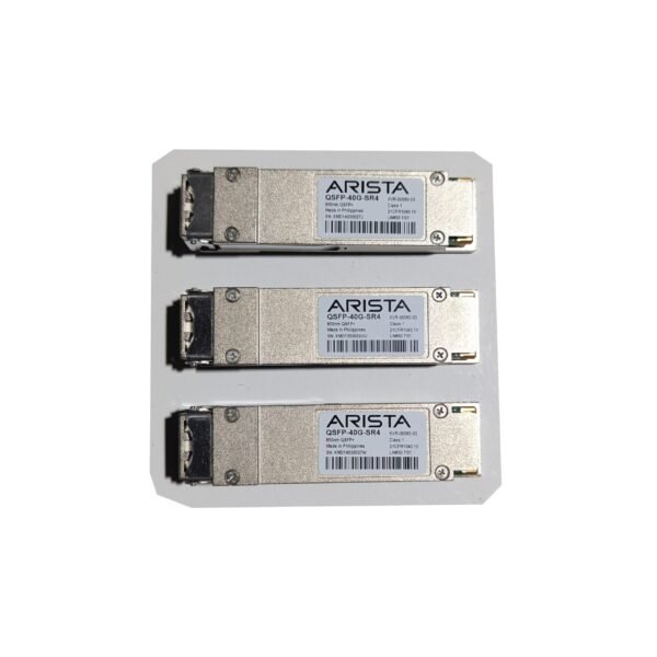 Arista QSFP-40G-SR4 (Lot of 3) 850nm QSFP+ Transceiver Modules (1) Arista QSFP-40G-SR4 (Lot of 3) 850nm QSFP+ Transceiver Modules