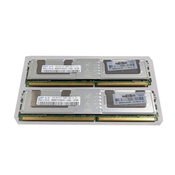 HP 398707-051 Samsung 4GB (2x2GB) 2Rx4 PC2-5300F-555 DDR2 240-Pin RAM Server Memory M395T5750EZ4-CE65 (1) HP 398707-051 Samsung 4GB (2x2GB) 2Rx4 PC2-5300F-555 DDR2 240-Pin RAM Server Memory M395T5750EZ4-CE65