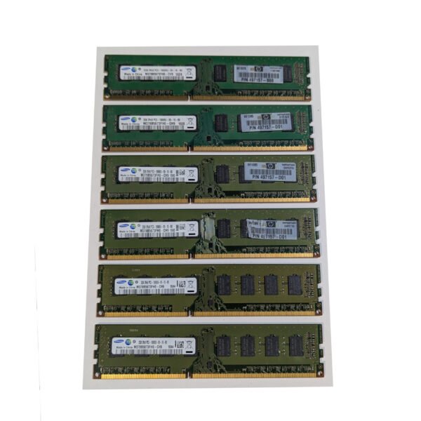 HP 497157-D01 Samsung 12GB (6x2GB) PC3-10600U 1333MHz DDR3 240-Pin RAM Server Memory