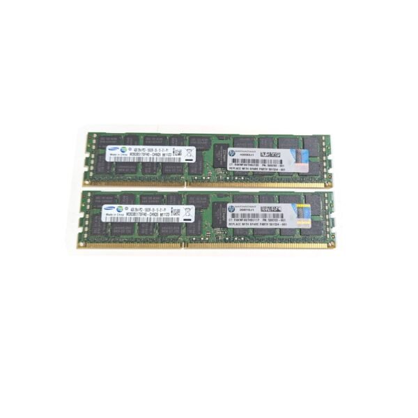 HP 500203-061 Samsung 8GB (2x4GB) PC3-10600R 1333MHz DDR3 240-Pin RAM Server Memory M393B5170FH0-CH9Q5 (1) HP 500203-061 Samsung 8GB (2x4GB) PC3-10600R 1333MHz DDR3 240-Pin RAM Server Memory M393B5170FH0-CH9Q5