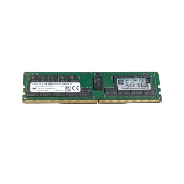 HPE 840758-091 Micron 32GB PC4-2666V DDR4 288-Pin Server RAM Memory MTA36ASF4G72PZ-2G6D1SI (1) HPE 840758-091 Micron 32GB PC4-2666V DDR4 288-Pin Server RAM Memory MTA36ASF4G72PZ-2G6D1SI
