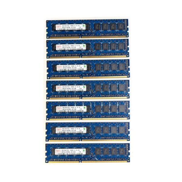 Hynix 28GB (7x4GB) PC3L-10600E 1333MHz DDR3 240-Pin RAM Server Memory HMT351U7BFR8A-H9