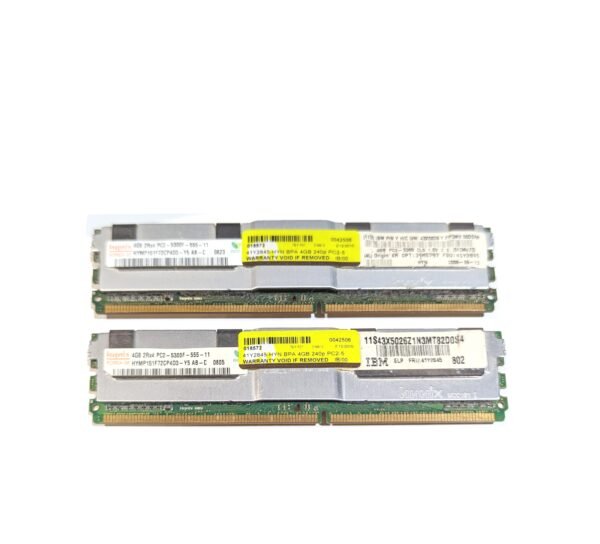 IBM 41Y2845 Hynix 8GB (2x4GB) PC2-5300F 667MHz DDR2 240-Pin RAM Server Memory HYMP151F72CP4D3-Y5 (1) IBM 41Y2845 Hynix 8GB (2x4GB) PC2-5300F 667MHz DDR2 240-Pin RAM Server Memory HYMP151F72CP4D3-Y5