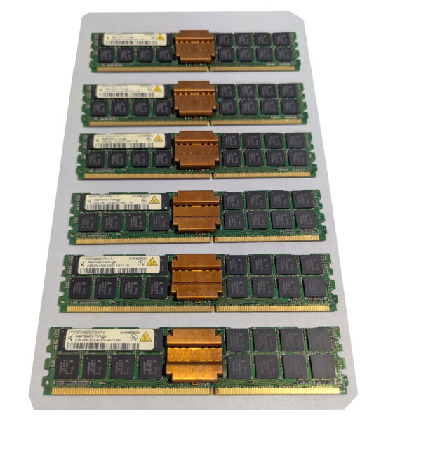 Infineon 12GB (6x2GB) 2Rx4 PC2-4200F-444 DDR2 240-Pin RAM Server Memory HYS72T256020HFN-3.7-A