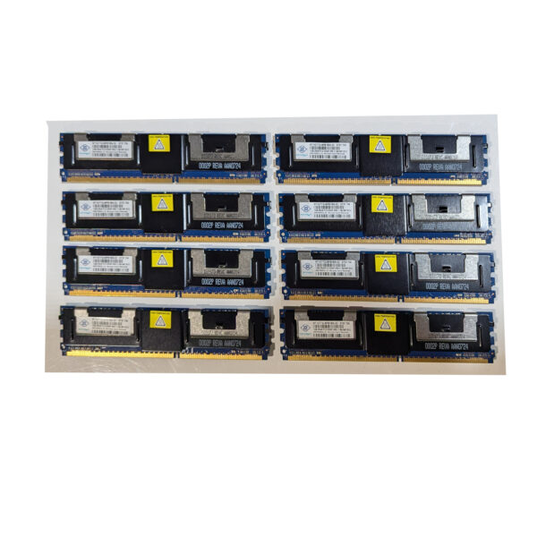 Nanya 8GB (8x1GB) 2Rx8 PC2-5300F-555 DDR2 240-Pin RAM Server Memory NT1GT72U8PB1BN-3C