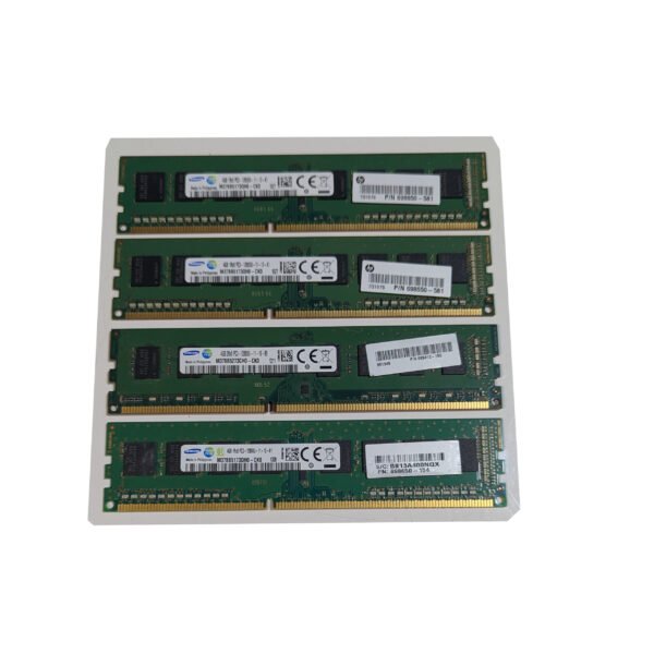 HP 698650-581 Samsung 16GB (4x4GB) PC3-12800U 1600MHz DDR3 240-Pin RAM Server Memory M378B5173QH0-CK0