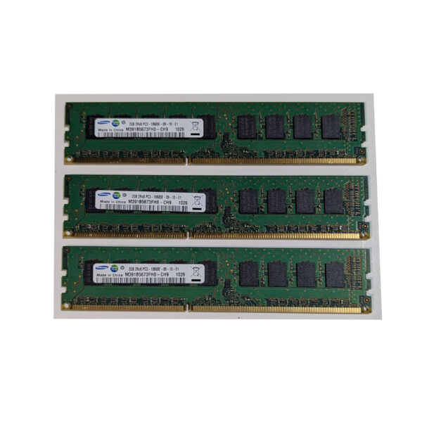 Samsung 6GB (3x2GB) PC3-10600E 1333MHz DDR3 240-Pin RAM Server Memory M391B5673FH0-CH9
