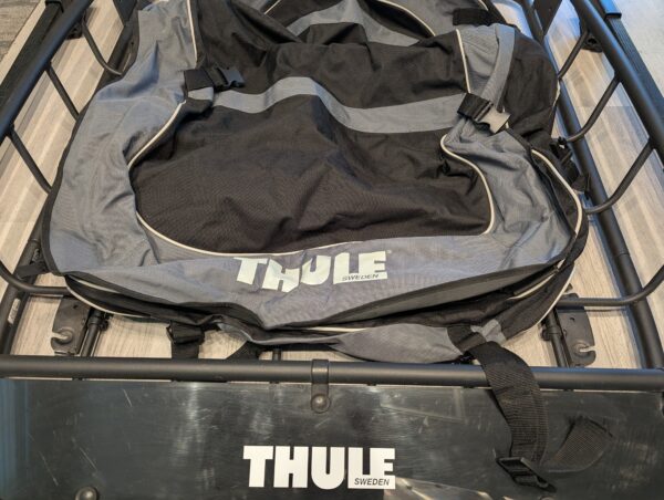 Thule Canyon XT Roof Basket Black 859002859XT with Cargo Net & Cargo Bag (5) Thule Canyon XT Roof Basket Black 859002/859XT with Cargo Net & Cargo Bag