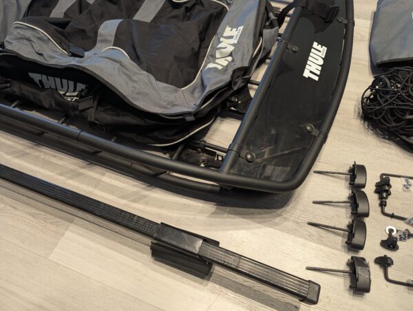 Thule Canyon XT Roof Basket Black 859002859XT with Cargo Net & Cargo Bag (6) Thule Canyon XT Roof Basket Black 859002/859XT with Cargo Net & Cargo Bag