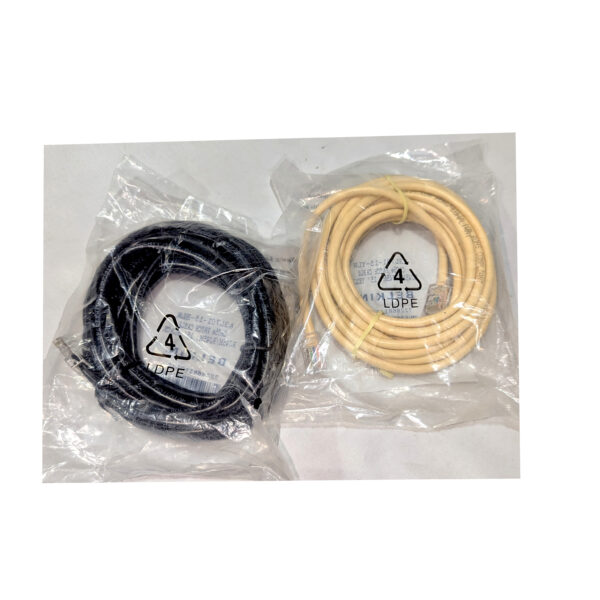 Belkin (Qty 2) Cat5e 15Ft Patch Cord RJ45 Network Cables Black & Yellow A3L791-15-BLK