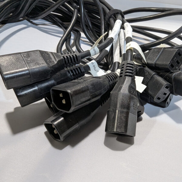 Cisco Volex AC Power Cables (QTY 6) IEC C13 to C14 10 Feet 10A 250V 14AWG Black 37-0833-02