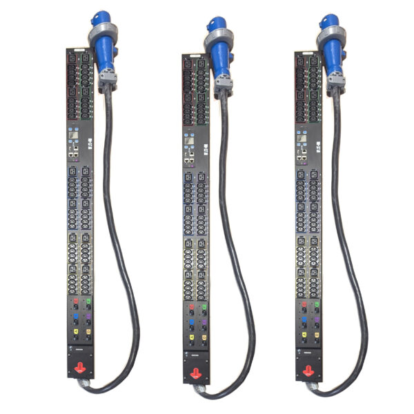 Eaton-ePDU-G3-Metered-Input-PDU-EMI338-06-240V-48A-3-PH-3WPE-17.3kW-60-Outlets-1-scaled (1) Eaton (QTY 3) ePDU G3 Metered Input PDUs EMI338-06 240V 48A 3-PH 3W+PE 17.3kW 60-Out | B