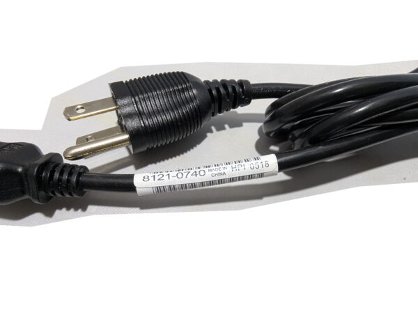 HP (QTY 8) 8121-0740 AC Computer Power Cords 6 Feet IEC C13 to NEMA 5-15P