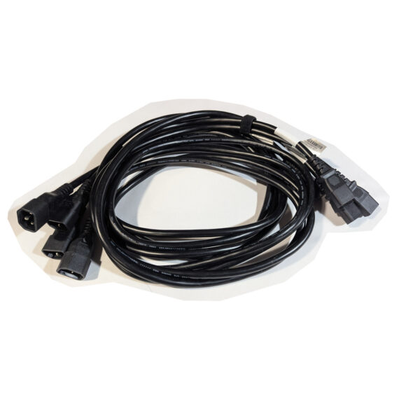 Super Micro (QTY 4) AC Power Cords 6 Feet 15A 14AWG IEC C13 to C14 CBL-PWCD-0579-1