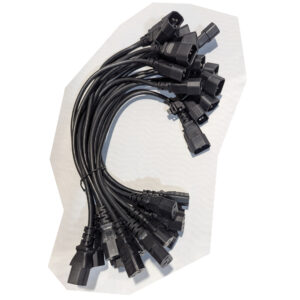 Well Shin (QTY 16) H05VV-F AC Extension Power Cords 10A 250V 1.5 Feet IEC C13 to IEC C14