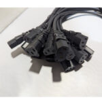 Well Shin (QTY 16) H05VV-F AC Extension Power Cords 10A 250V 1.5 Feet IEC C13 to IEC C14